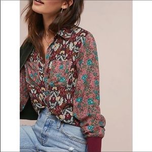 Anthro TINY Olsen Floral Long Sleeve Top